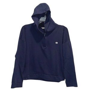 Jack Wills Navy Hoodie Cropped Quarter Zip Women’s Size 10‎
